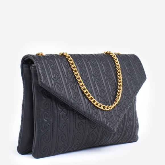 MARIA C Elegant Black faux leather Crossbody Bag - Picture 3 of 13